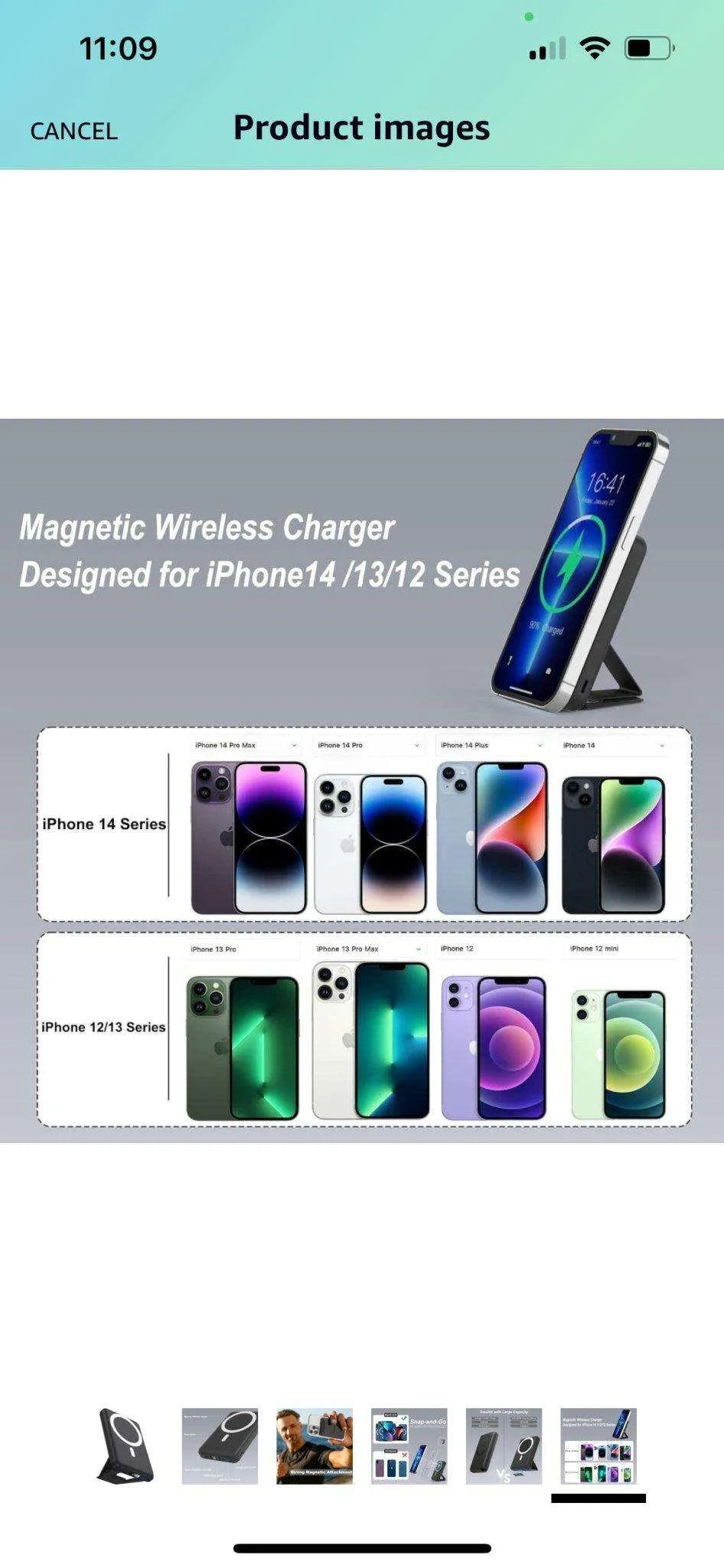 TUTT Magnetic Wireless Portable Power Bank for iPhone 10000mAh Mag-Safe Battery Pack PD 22.5W Fast Charging, Foldable Wireless USB-C LED Display iPhone 15/14/13/12/Pro/Mini/Pro Max