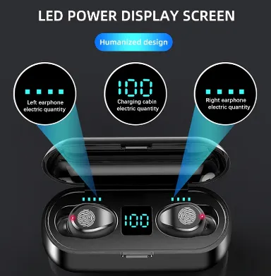 TWS Bluetooth Earphones 5.0 Wireless with Headphones Charge Box Sports