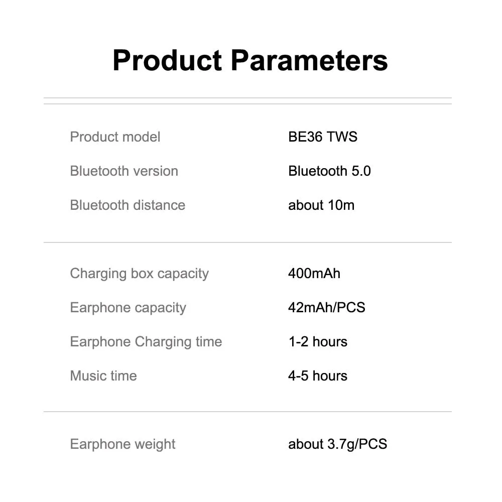 TWS Bluetooth Sports Earphones - HD Touch Control, Noise Cancelling, Built-in Microphone