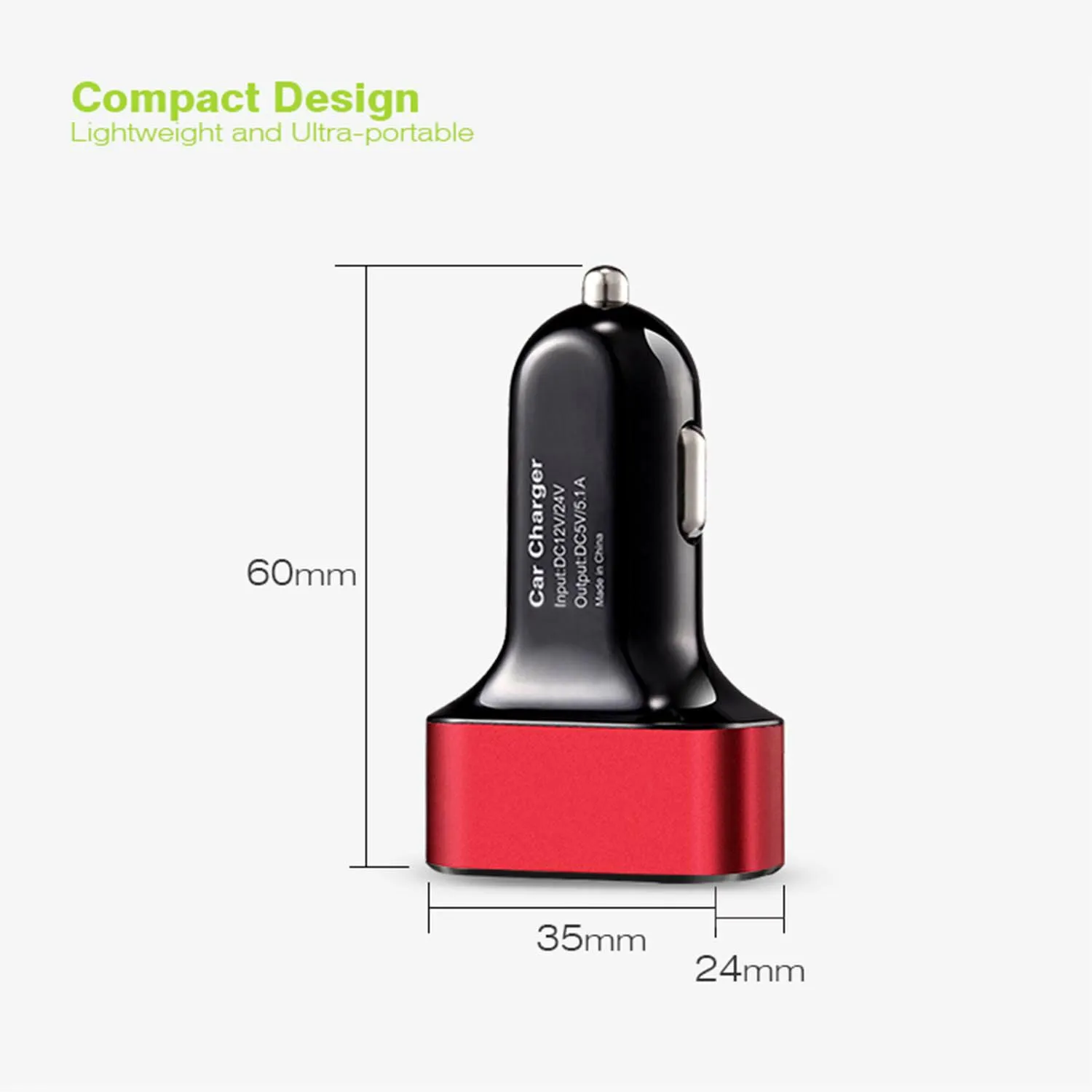 USB Port Cigarette Lighter Charger 30W 5.5A