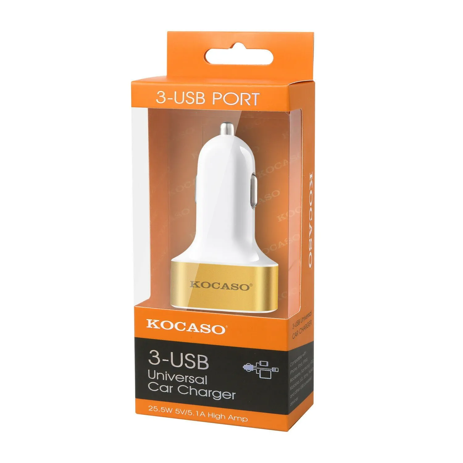 USB Port Cigarette Lighter Charger 30W 5.5A