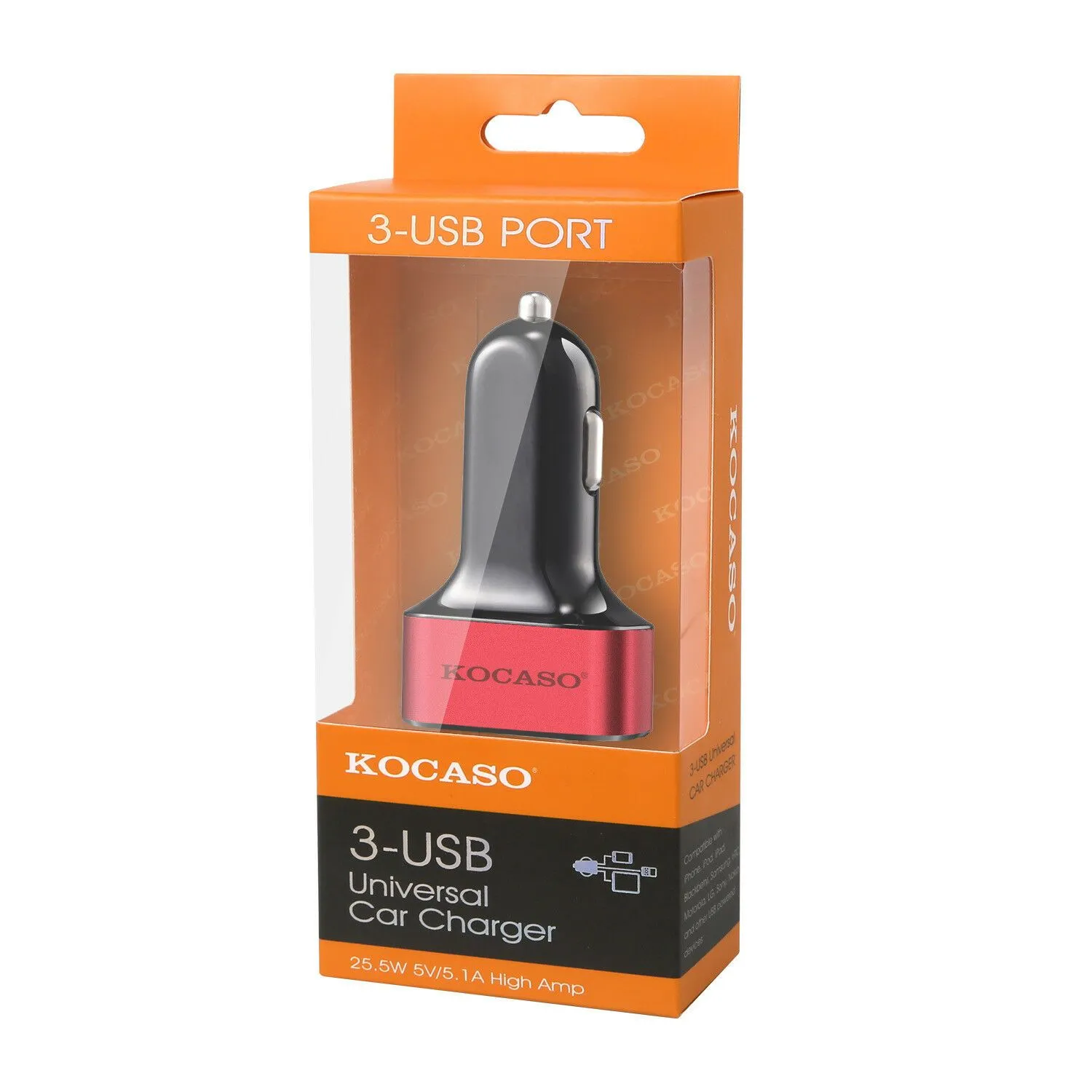 USB Port Cigarette Lighter Charger 30W 5.5A