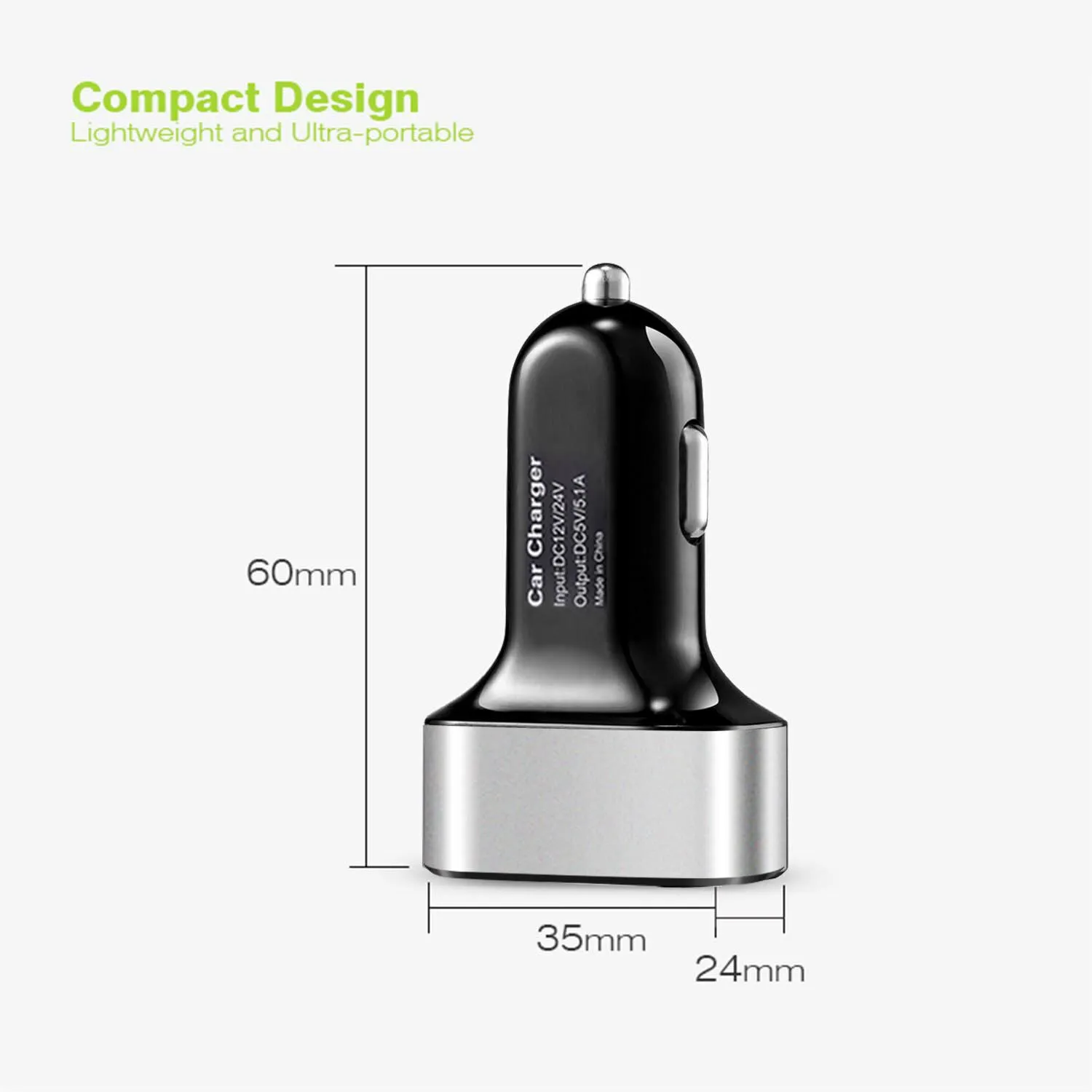 USB Port Cigarette Lighter Charger 30W 5.5A