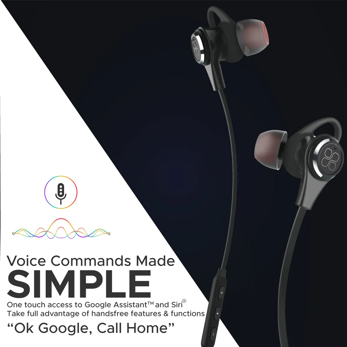 Wireless Active Noise Cancelling Earphones with Mic and IPX4 Sweat and Waterproof