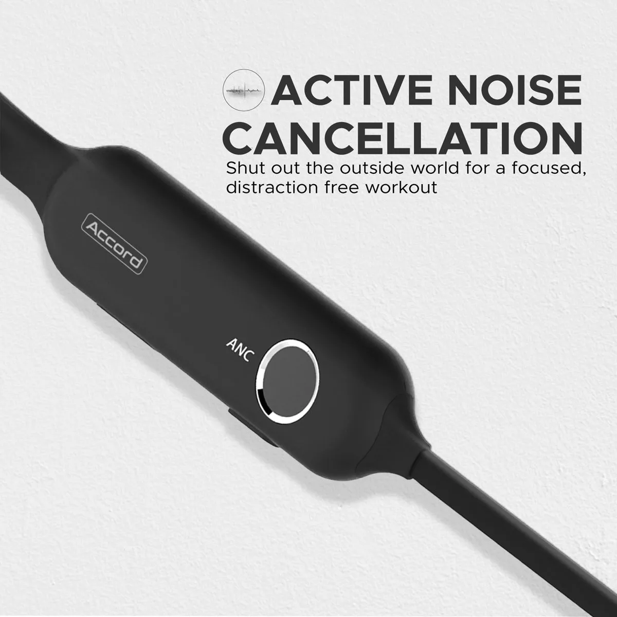 Wireless Active Noise Cancelling Earphones with Mic and IPX4 Sweat and Waterproof