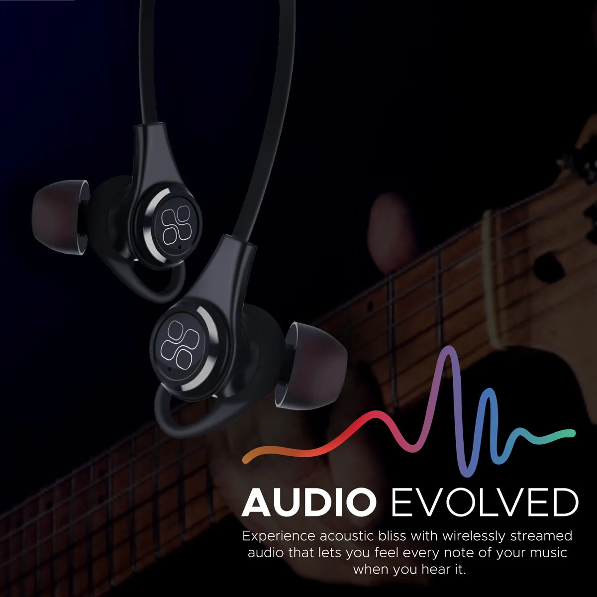 Wireless Active Noise Cancelling Earphones with Mic and IPX4 Sweat and Waterproof