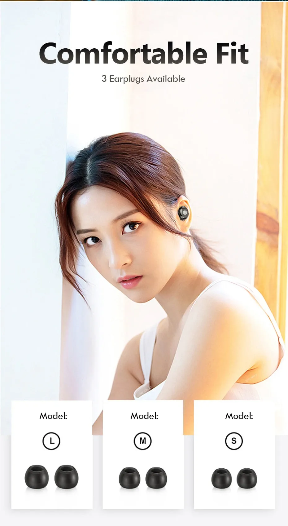 Wireless Bluetooth Headphones -  Waterproof HiFi Earbud Headset with Charging Case