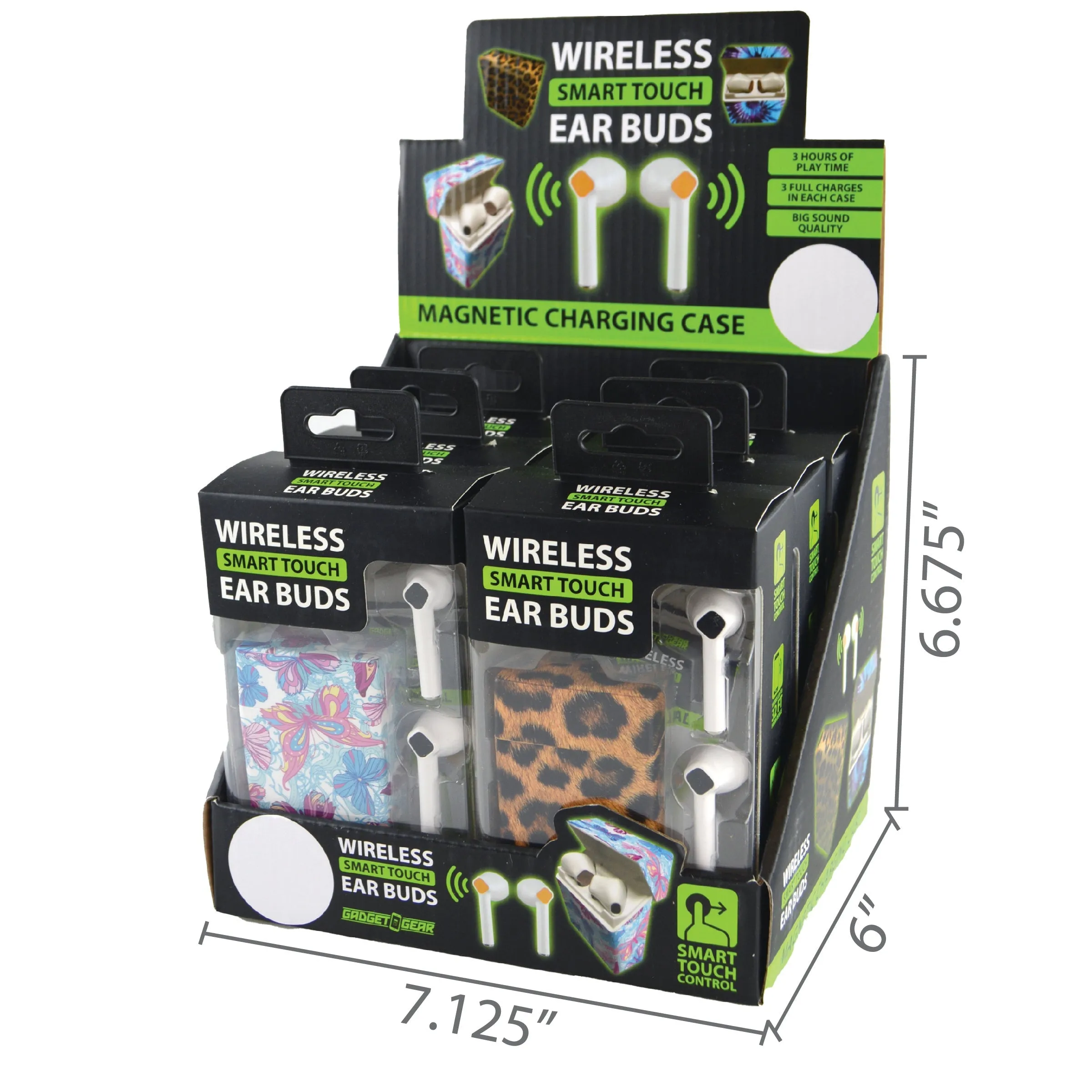 Wireless Earbuds with Magnetic Charging Case - 6 Pieces Per Retail Ready Display 22089
