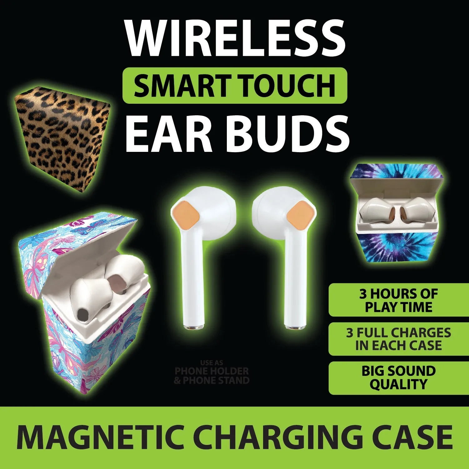 Wireless Earbuds with Magnetic Charging Case - 6 Pieces Per Retail Ready Display 22089