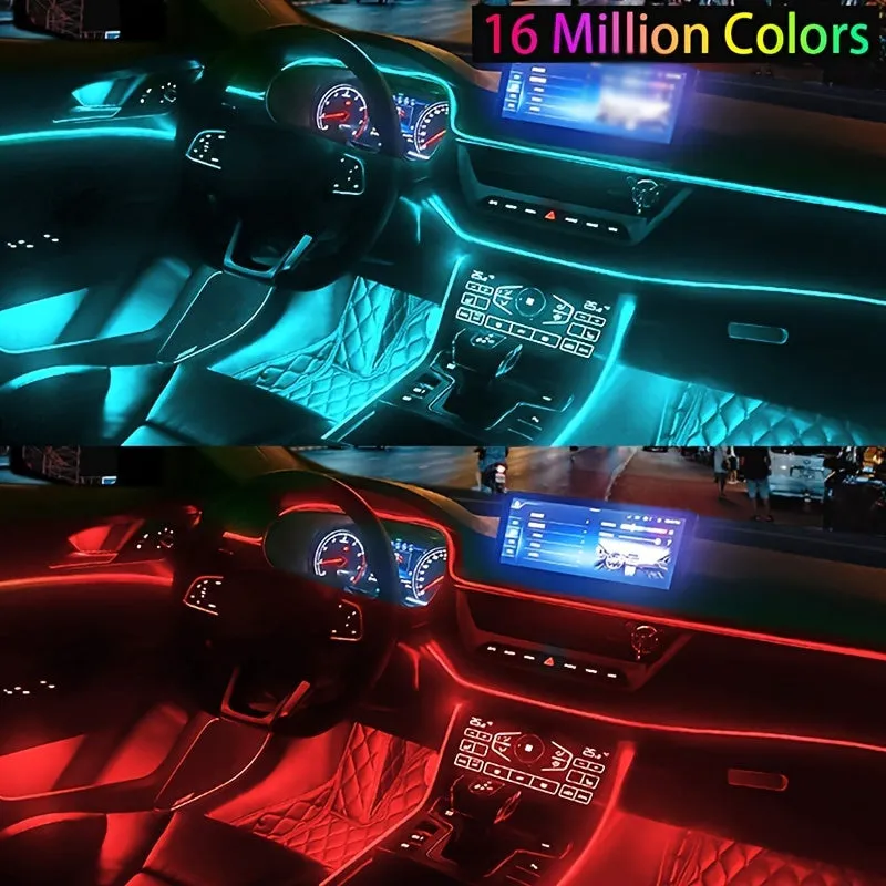 Wireless RGB Smart Car Ambient Lighting Kit with 16M Colors