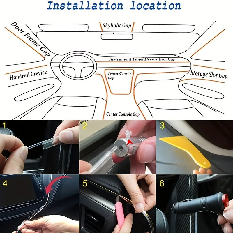 Wireless RGB Smart Car Ambient Lighting Kit with 16M Colors
