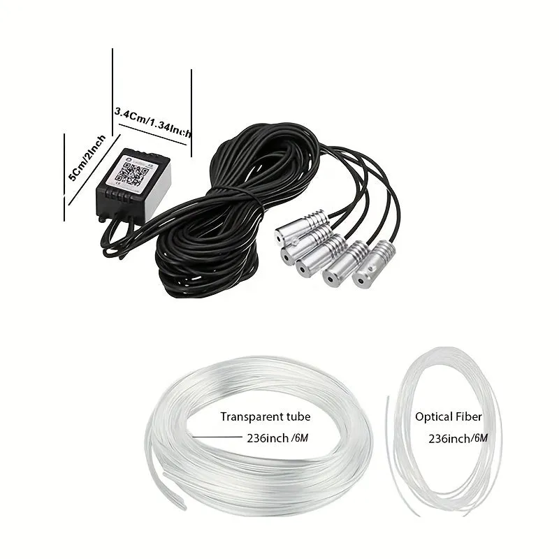 Wireless RGB Smart Car Ambient Lighting Kit with 16M Colors