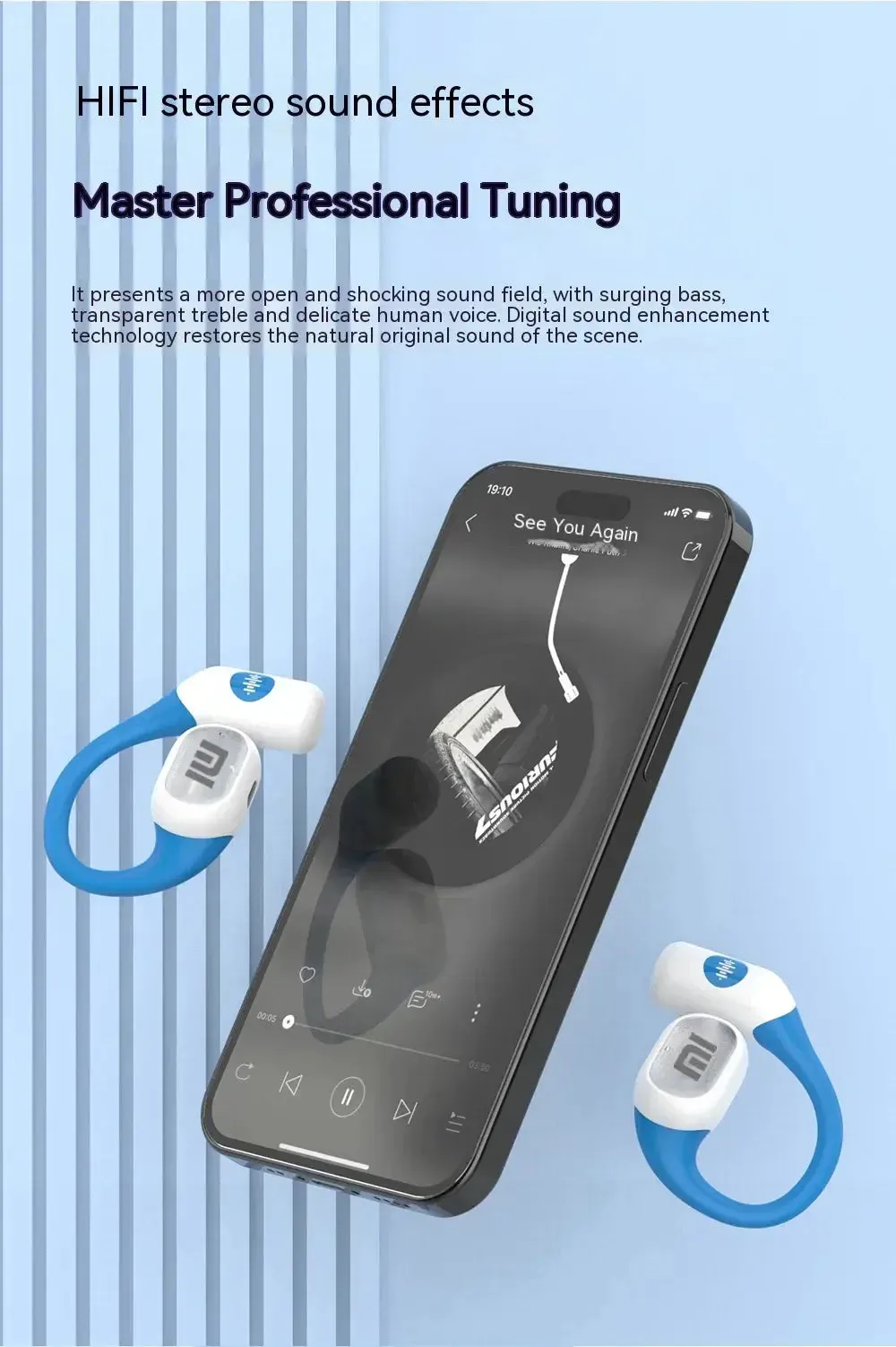 Xiaomi Wireless Headphones EarHook TWS HiFi Bluetooth 5.3 Headphones Sports Waterproof Headset Built-in Microphone