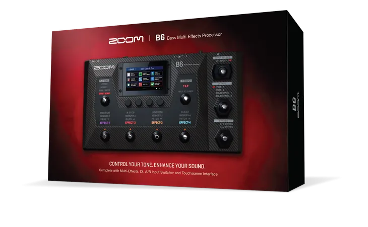 Zoom B6 Bass Guitar Effects And Amp Simulator Multi Effects Pedal
