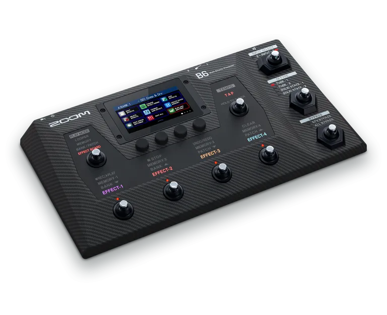 Zoom B6 Bass Guitar Effects And Amp Simulator Multi Effects Pedal